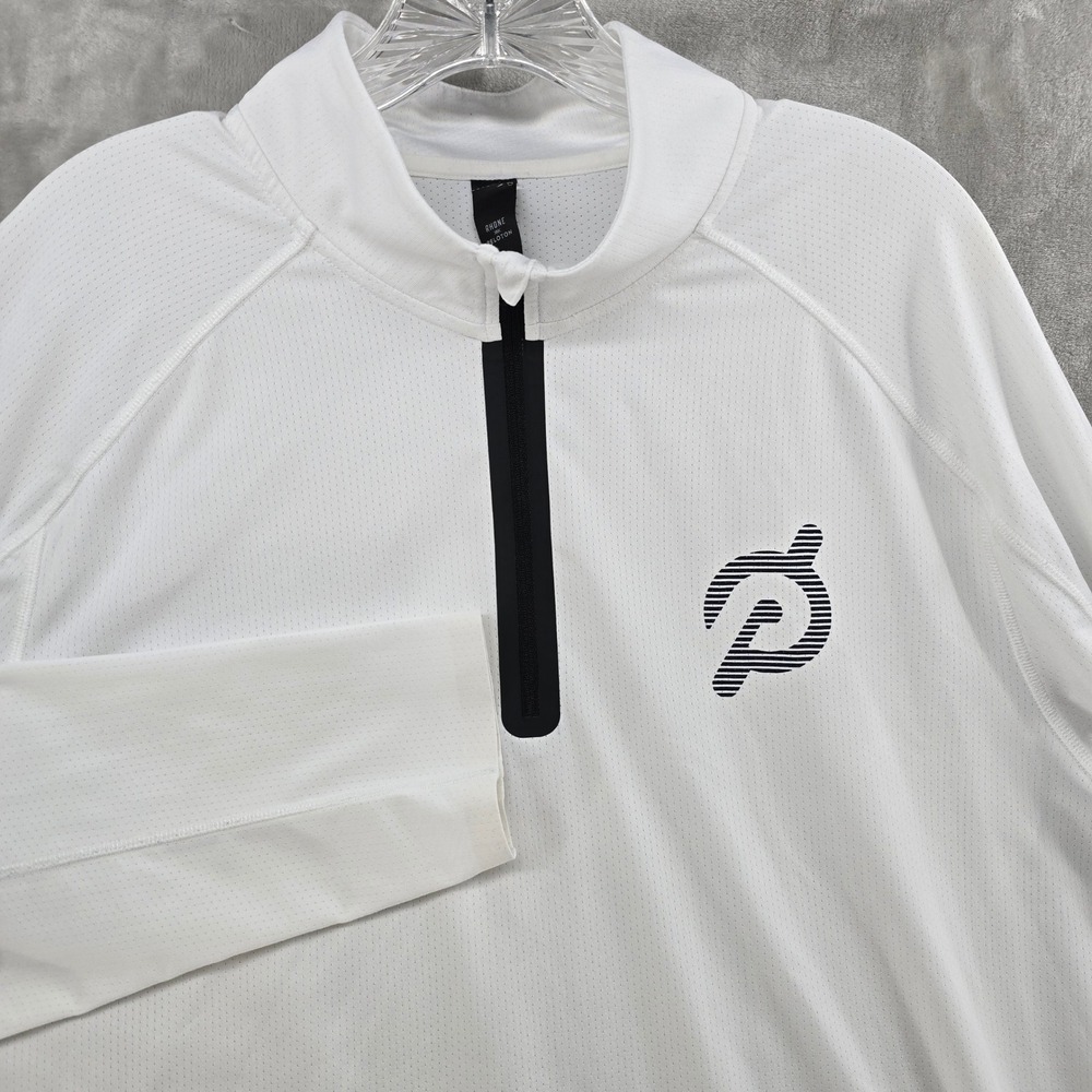 Rhone Peloton Quarter Zip Pullover Mens‎ Large White Performance Activewear